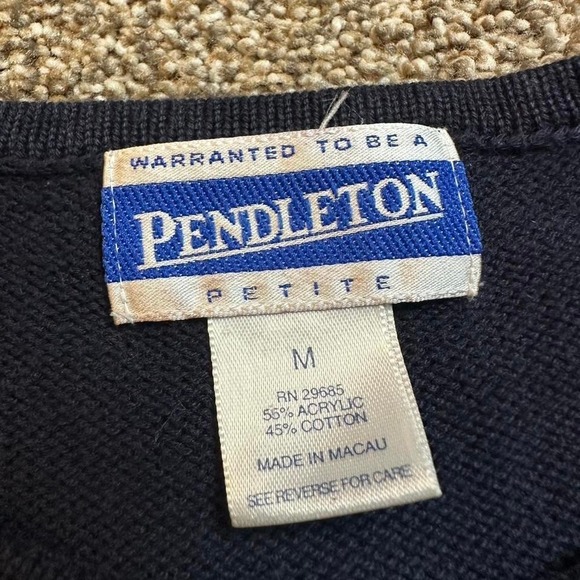 Pendleton floral embroidered cottage core cardigan sweater medium‎ - Picture 3 of 4